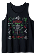 Merry Discmas Disc Golf Ugly Christmas Party Tank Top
