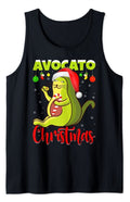 Avocato Funny Cute Cat Avocado Vegan Christmas Tank Top