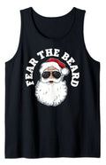 Fear The Beard Tank Top funny Santa Claus pun