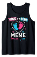Gender Reveal Meme Tank Top Pink or Blue Meme Loves You Baby