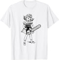 Chainsaw Girl Punk Goth Horror Fan T-Shirt Small