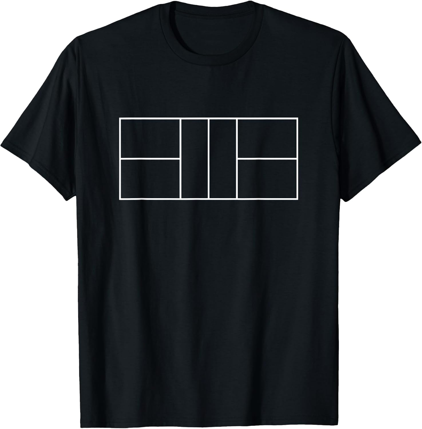 Pickleball Court Outline Minimalist Sport T-Shirt