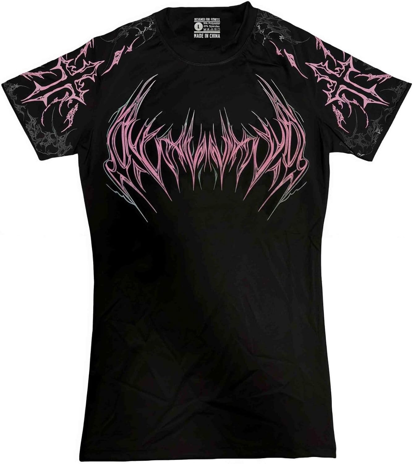 Gothic Shirt for Men, Punk Rock Graphic Tee, Grunge Streetwear Top, Quick Dry Fitness Workout T-Shirt for Gym