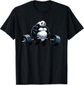 Muscle Gym Panda Bodybuilder Weightlifting Motivational Tee T-Shirt