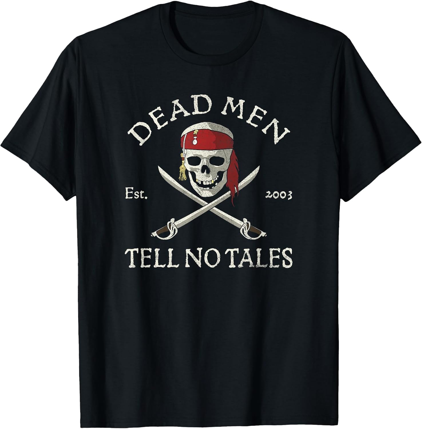 Pirates of The Caribbean Dead Men Tell No Tales T-Shirt Small