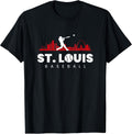 St Louis Baseball Vintage Minimalist Retro Baseball Lover T-Shirt