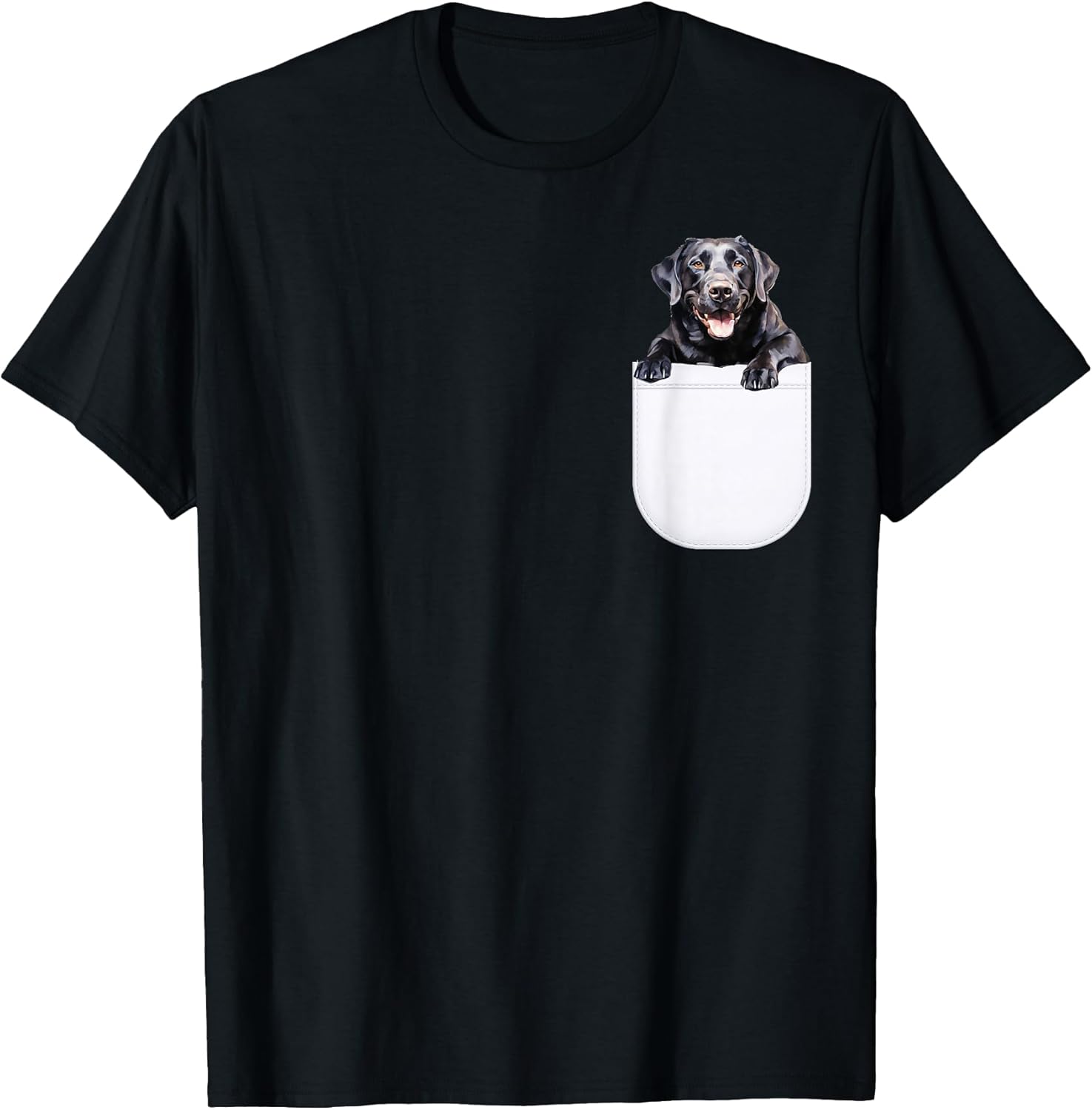 Black Labrador Dog in Pocket, Black Lab Dog Owners Lover T-Shirt