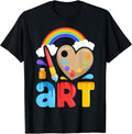I Love Art Artist Painter Colorful Painting Gifts Kids Girls T-Shirt Small