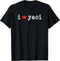 I Love Yaoi Funny Love Red Heart Minimalist T-Shirt