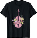 Violin Musician Gifts Floral Design Women Girl