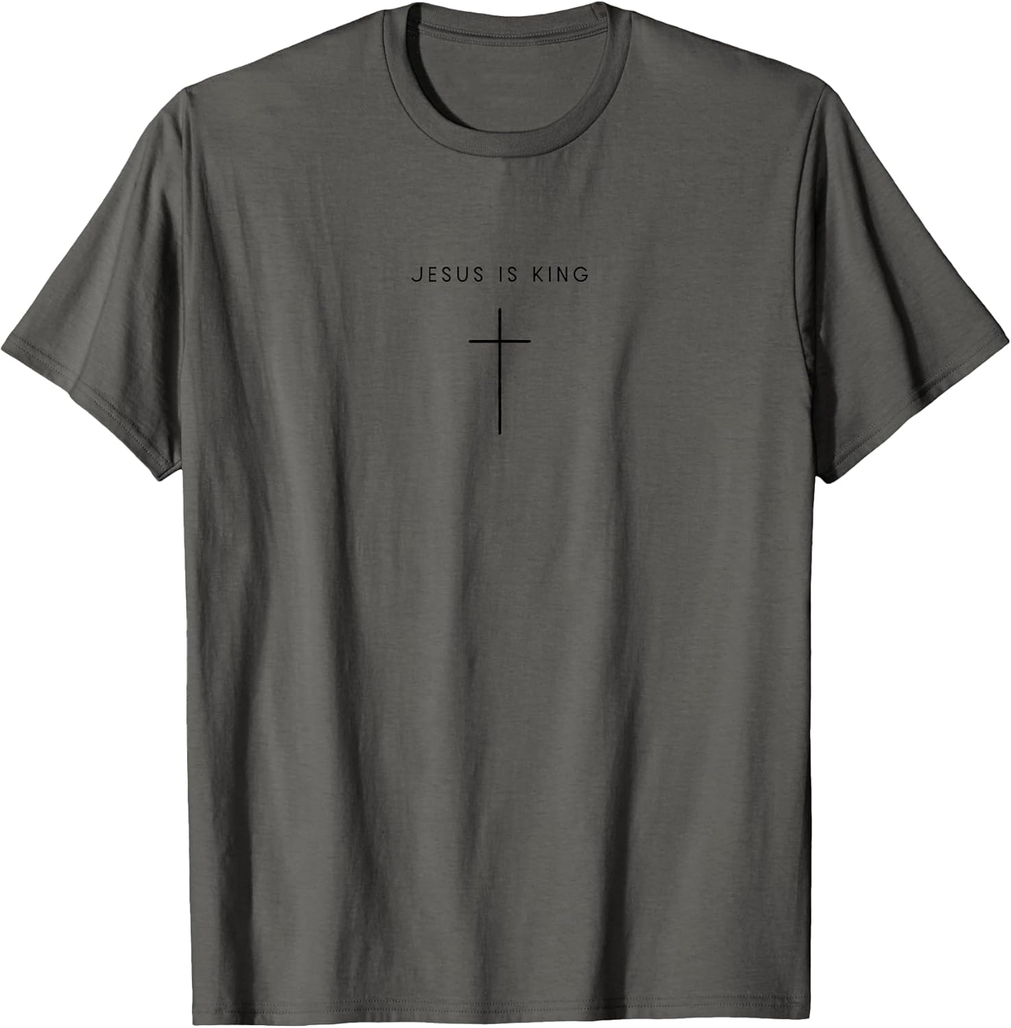 Jesus is King Cross - Minimalist Christian Jesus Christ T-Shirt