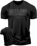 Rest at The End Workout Shirts for Men Motivational Gym-Goers