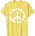 Distressed Hippie Peace Sign T-shirt Cool Vintage Hippy Tee