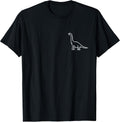 Minimalist Brontosaurus Outline Dino Lover Paleontology Gift T-Shirt