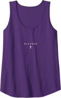 Blessed Cross Subtle Christian Minimalist Religious Faith Tank Top