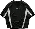 Men's Number Graphic Oversized Jersey Shirts Short Sleeve Crew Neck Baggy Summer T Shirt