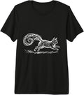 Funny Scribble Cat Minimalist Line Art Sketch