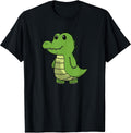 Cute Cartoon Crocodile Minimalist Animal T-Shirt