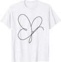 Butterfly Line Art Abstract Minimalist Butterfly Lover T-Shirt
