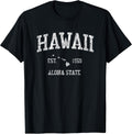 Hawaii T-Shirt Vintage Sports Design Hawaiian Islands HI Tee T-Shirt