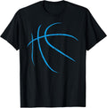 Blue basketball ball minimalist sports T-Shirt