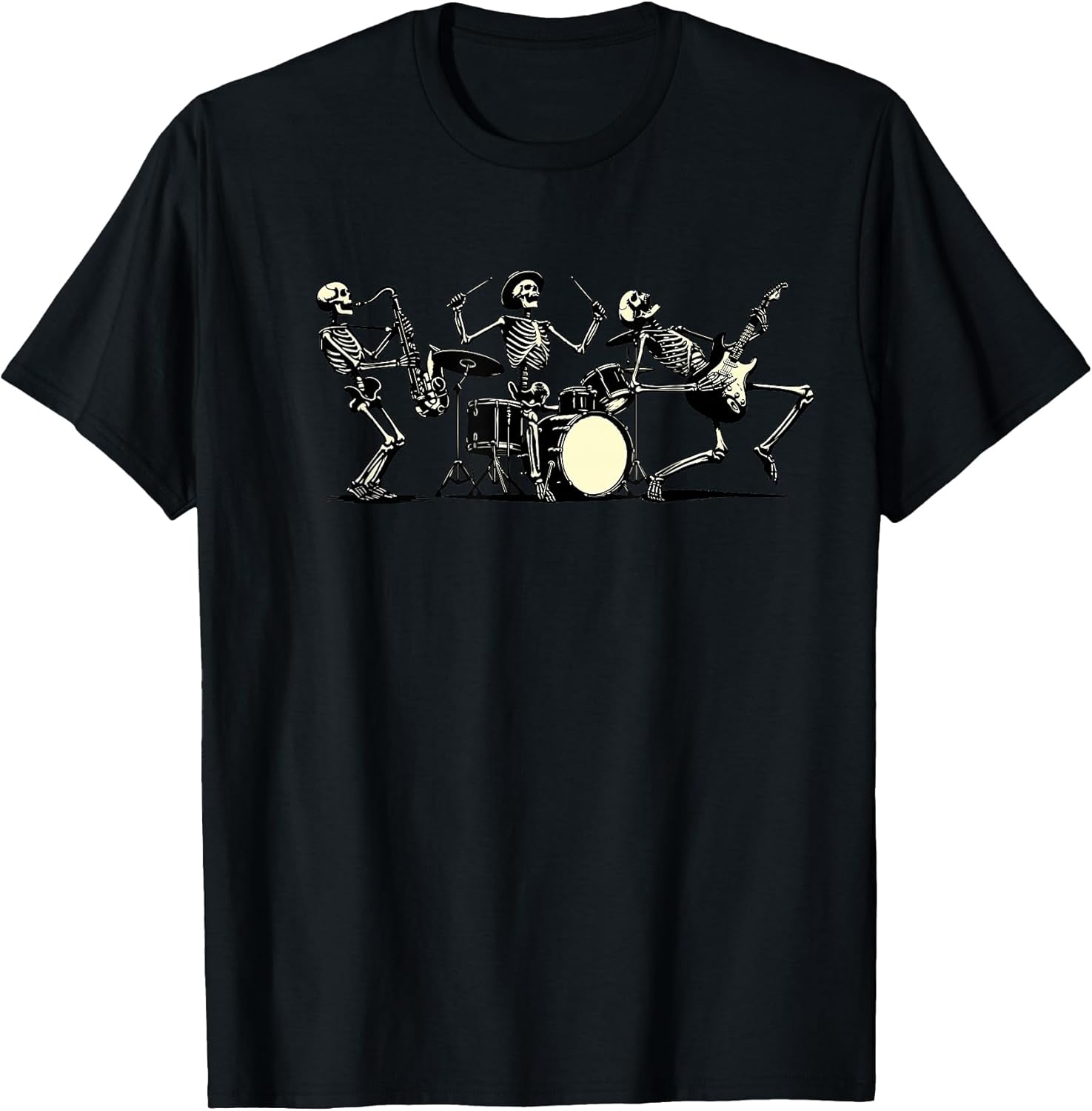 Funny Retro Skeleton Band Rock Music Apparel