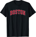 Boston Massachusetts MA Vintage Sports Design Red Design T-Shirt