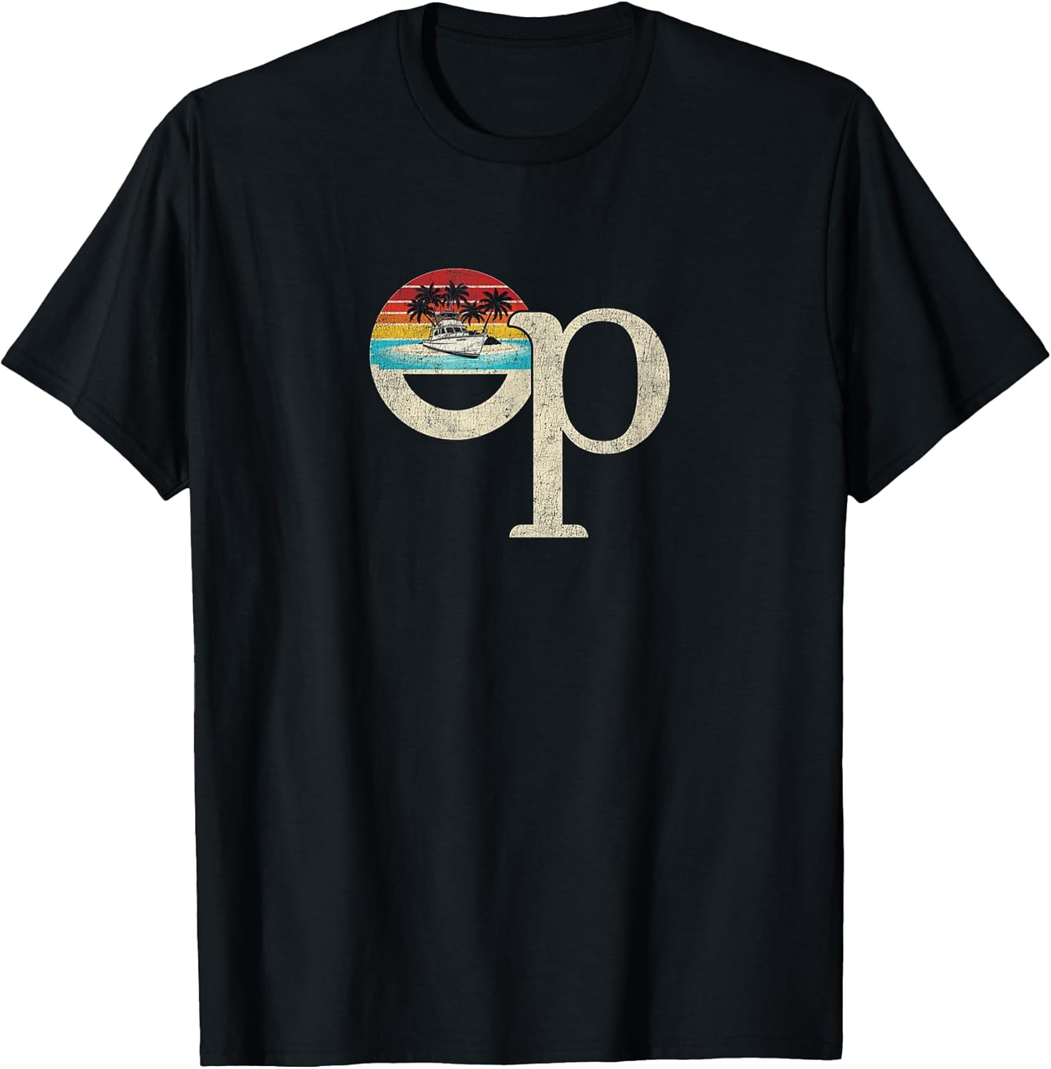 Op Ocean Vintage Pacific Ocean Beach Sun Palm Trees Retro T-Shirt
