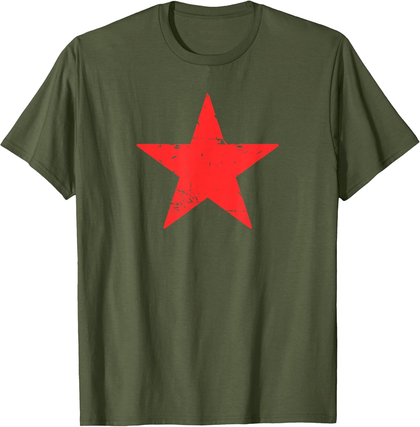 Retro Red Star Distressed Revolution Vintage Retro T-Shirt