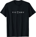 Victory Cross Subtle Christian Minimalist Religious Faith T-Shirt