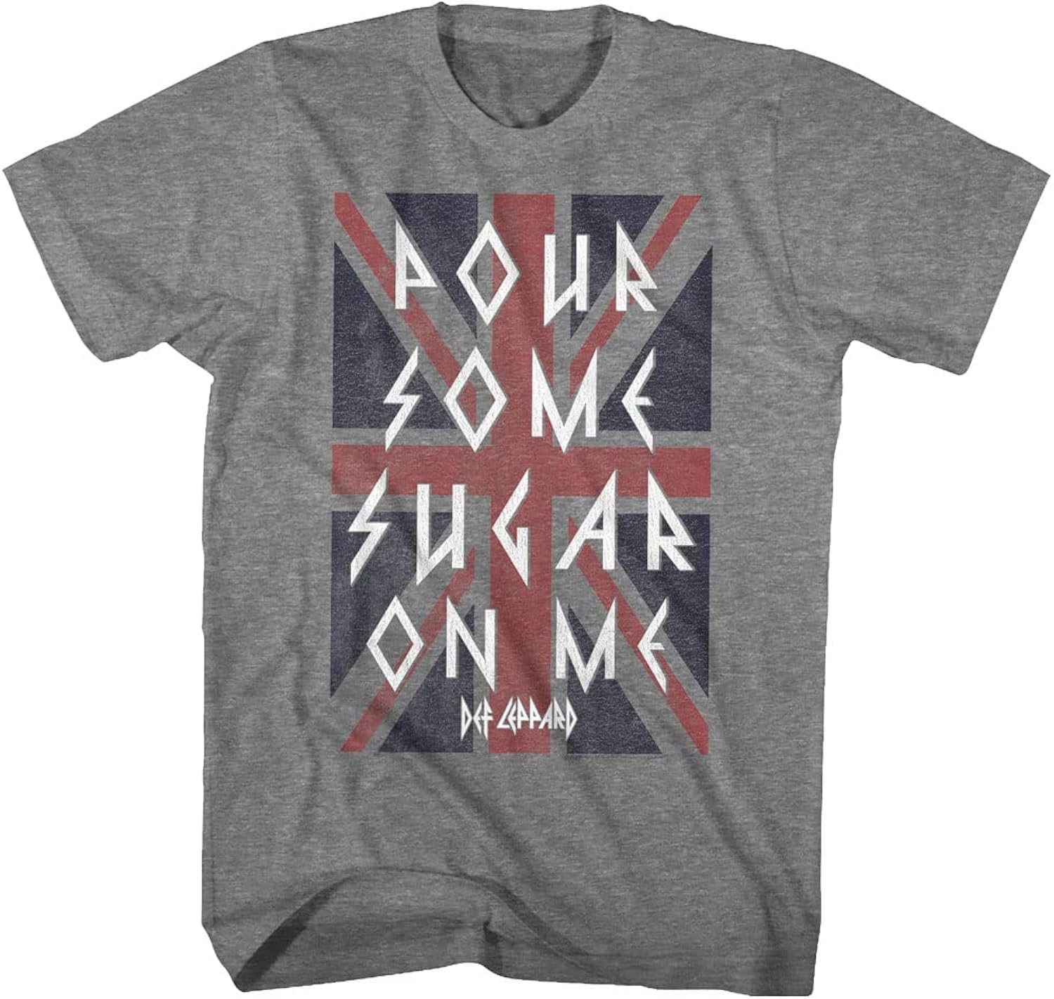 Def Leppard 80s Heavy Metal Band Rock n Roll Pour Some Sugar Adult T-Shirt Tee