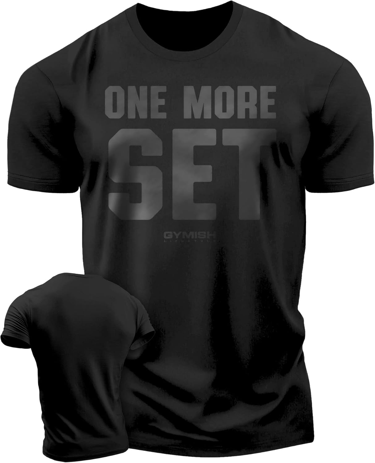 One More Set Gym T-Shirt Motivational Men's Workout and Exercise Shirt