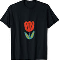 Retro Tulip Flower Folk Art Design T-Shirt