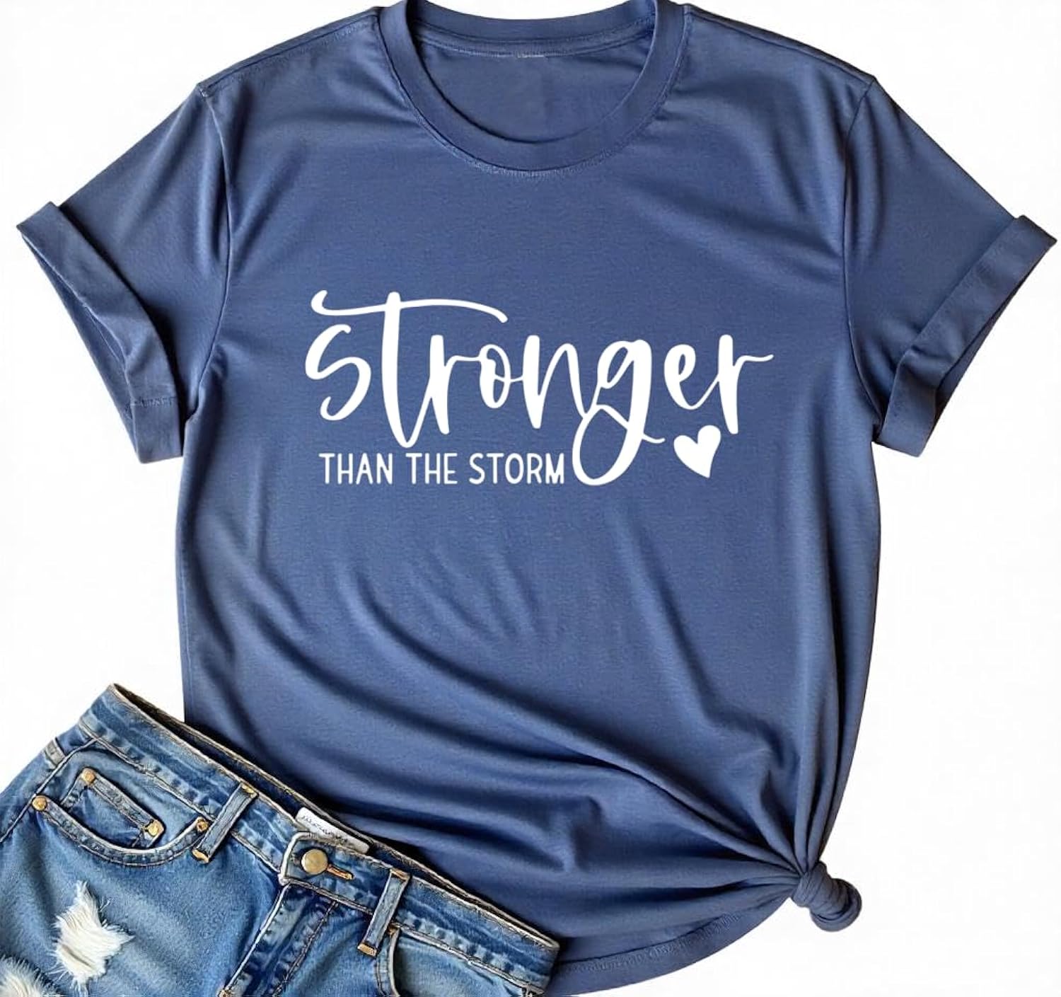 Funny Saying Shirt for Women Inspirational Graphic Short Sleeve Crewneck Motivational T-Shirt for Casual Daily Wear