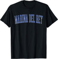 Vintage Marina del Rey Blue Varsity Text Apparel