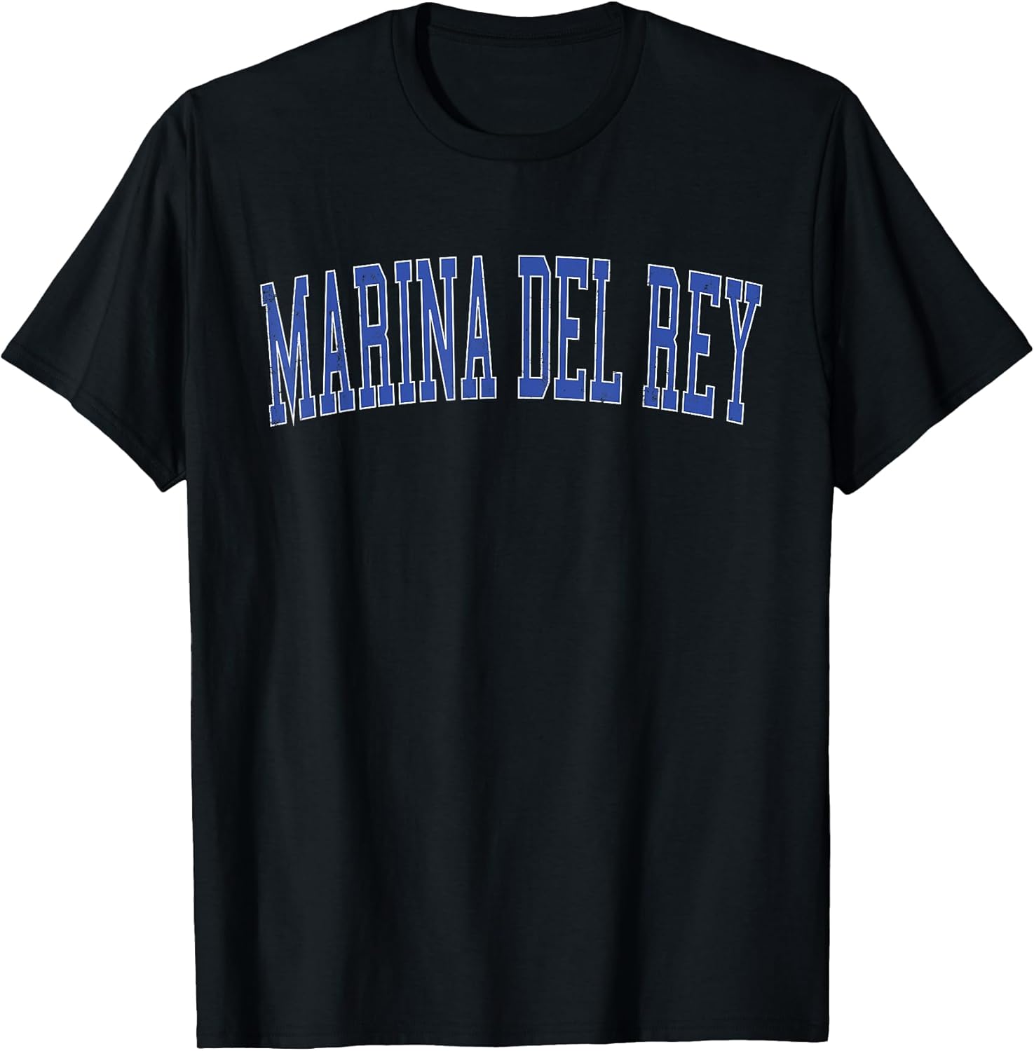 Vintage Marina del Rey Blue Varsity Text Apparel