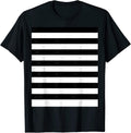 OP ART Design Black White Stripes Block Designer Space Age T-Shirt