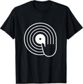 Spin Hand Vinyl Record DJ Graphic Minimalist T-Shirt