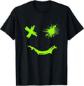 Green Grunge Smile Green Color Graphic T-Shirt