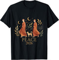 Walk Peace 2026 World Peace Monks with Aloka Dog Spiritual T-Shirt