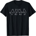 Un Deux Trois Cat Tee Cute Kitten Funny French Cat lover T-Shirt