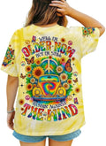 Hippie Shirt for Women, Free Spirit Retro Car Cotton Graphic Tee, Peace Sign Floral Butterfly Boho Tie Dye Summer Top