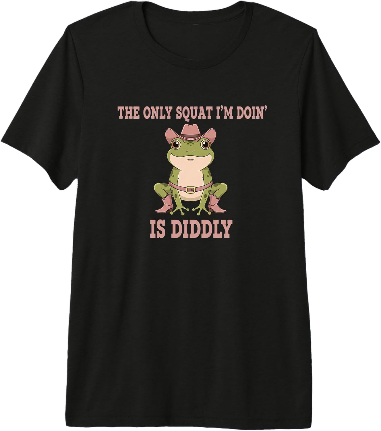 Funny Wellness Frog Cowboy Squat Pun Diddly Boot