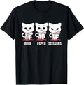 Cat Rock Paper Scissors Cute Cat Paws Funny Cat Kitty Lover T-Shirt