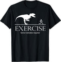 Exercise Motivation Required Funny T-Rex Graphic Gym Saying T-Shirt