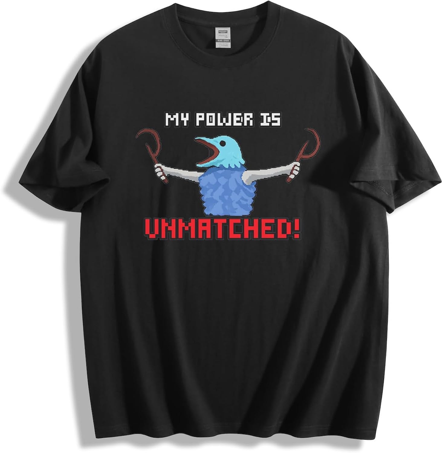 OFFICLA Slay the Spire Cultist T-Shirt - My Power is Unmatched Pixel Art Gamer Tee