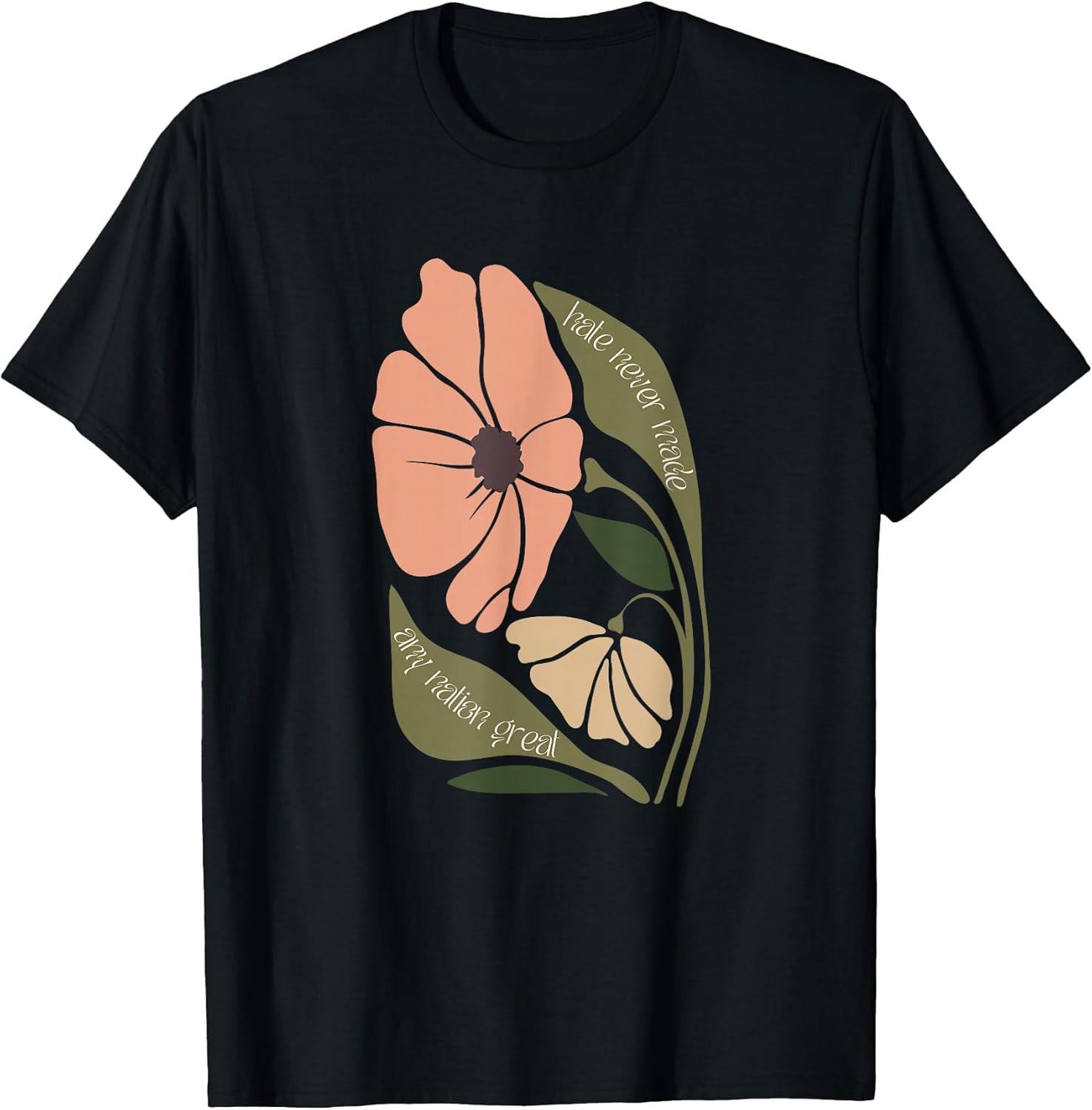 Floral Political Protest Resist Aesthetic Tees