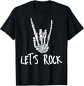 Skeleton Rocker Hand Punk Rock Music Men Boys Kids Youth T-Shirt