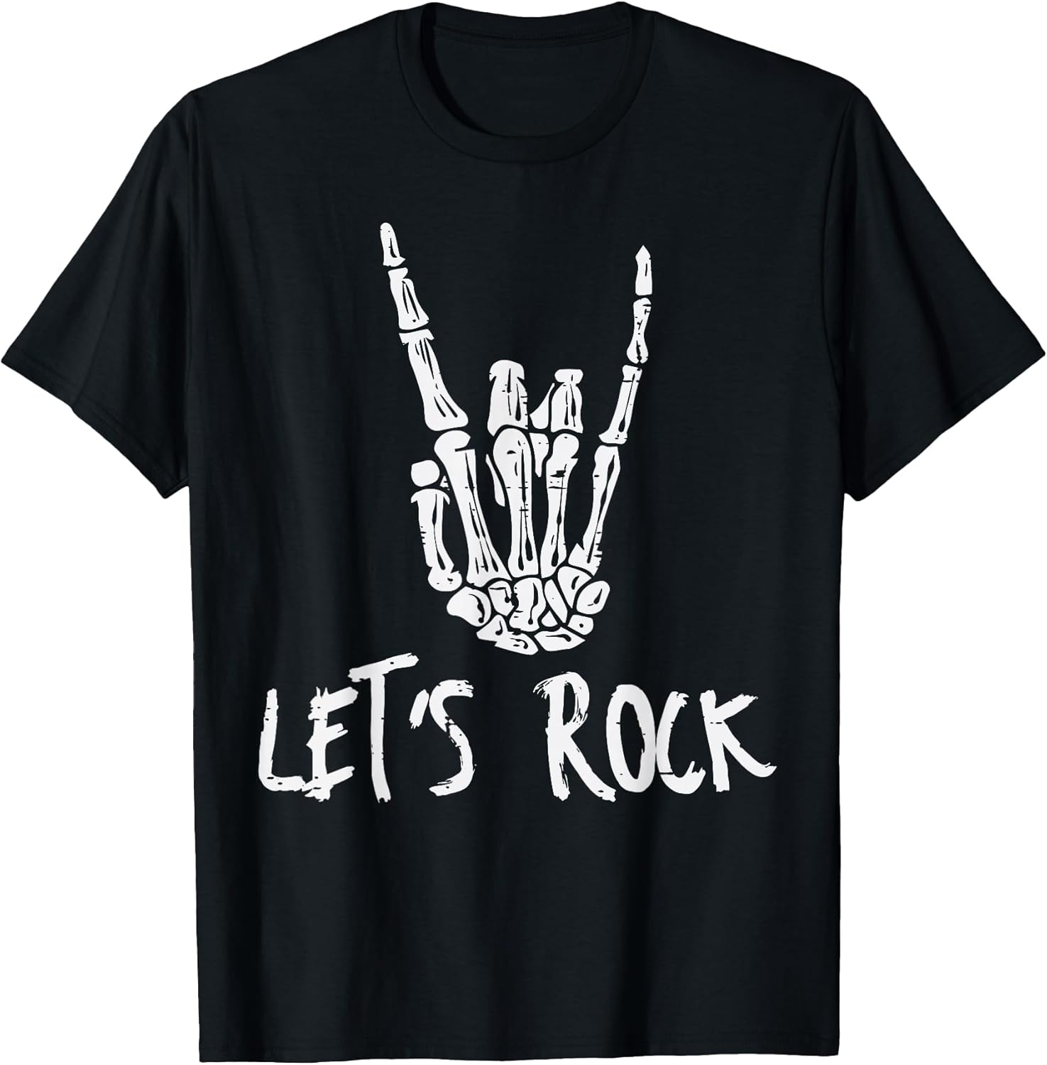 Skeleton Rocker Hand Punk Rock Music Men Boys Kids Youth T-Shirt