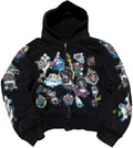 Grunge Vintage Clothes Y2k Zip Up Hoodie Streetwear Men Women Graphic Oversized Rapper Hooded Sweatshirts